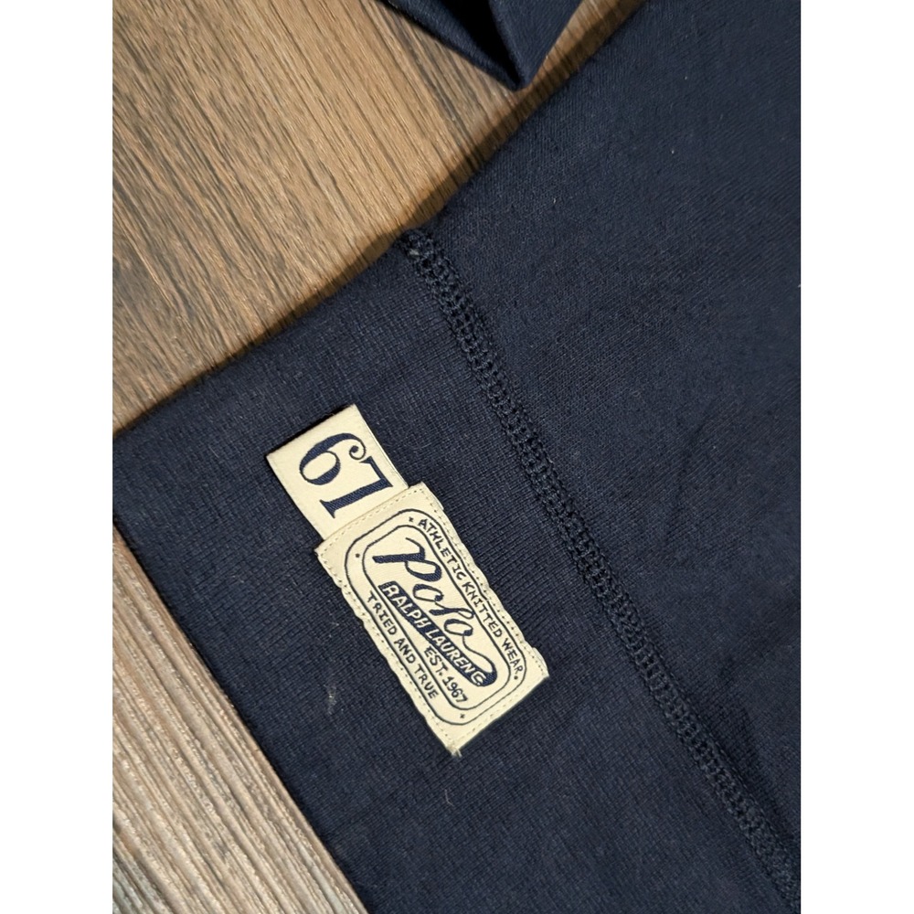 Polo‎ Ralph Lauren Mens XL Navy Blue Varsity Graphic Logo Crewneck Sweatshirt - Picture 4 of 6